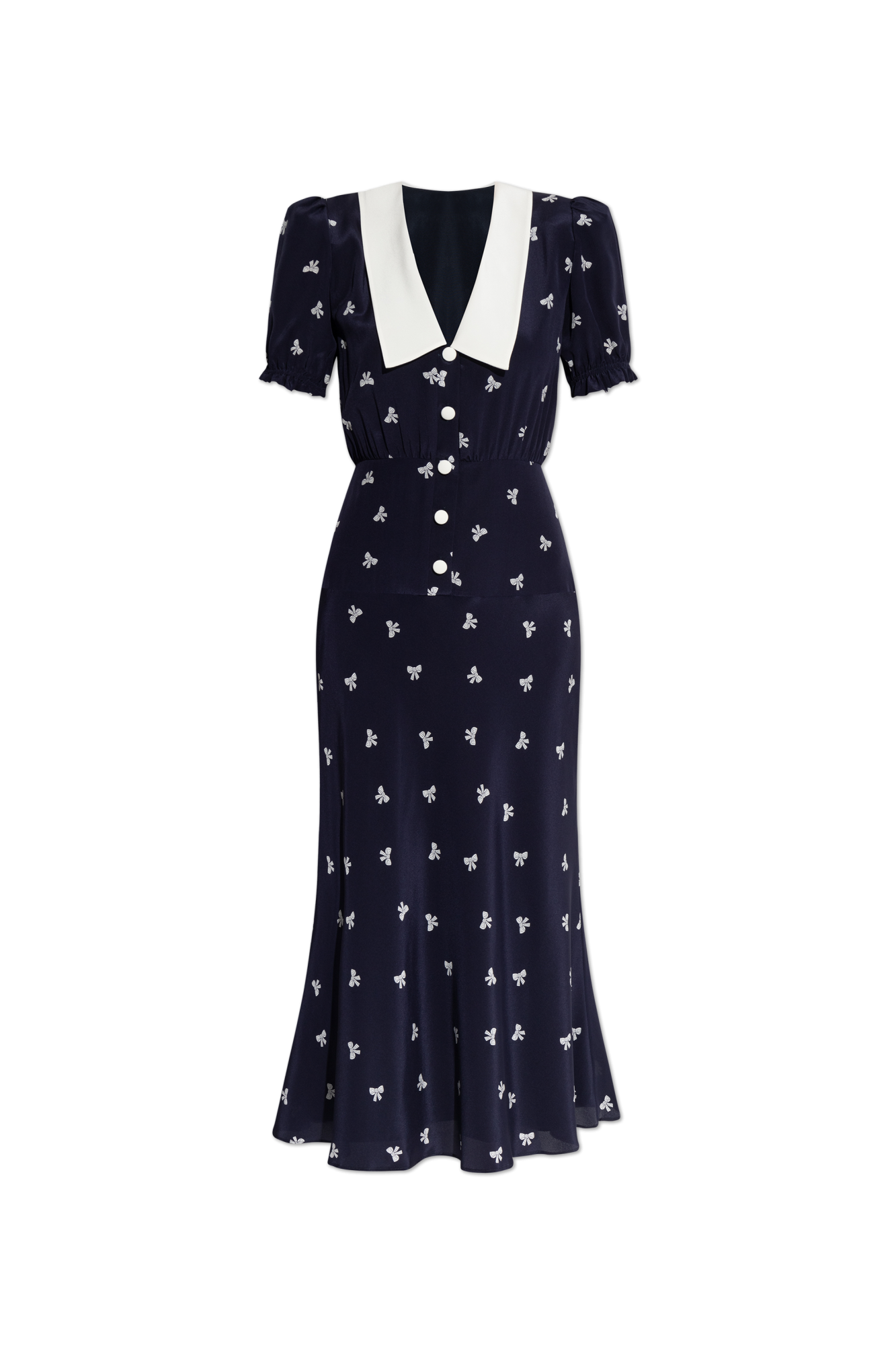 ワンピース ALESSANDRA RICH Woman Dress Blue FABX3982 1844 Navy blue Dress with decorative print Alessandra Rich